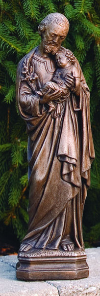Saint Joseph Child Sculpture Roman Catholic Church Holding Christ